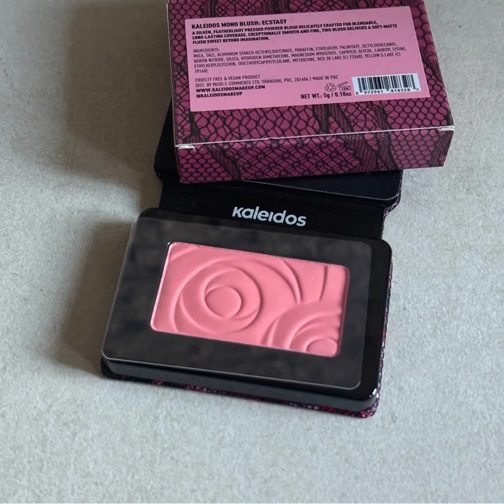 Kaleidos Mono Blush Ecstasy Pink Powder Blush Vegan Cruelty Free